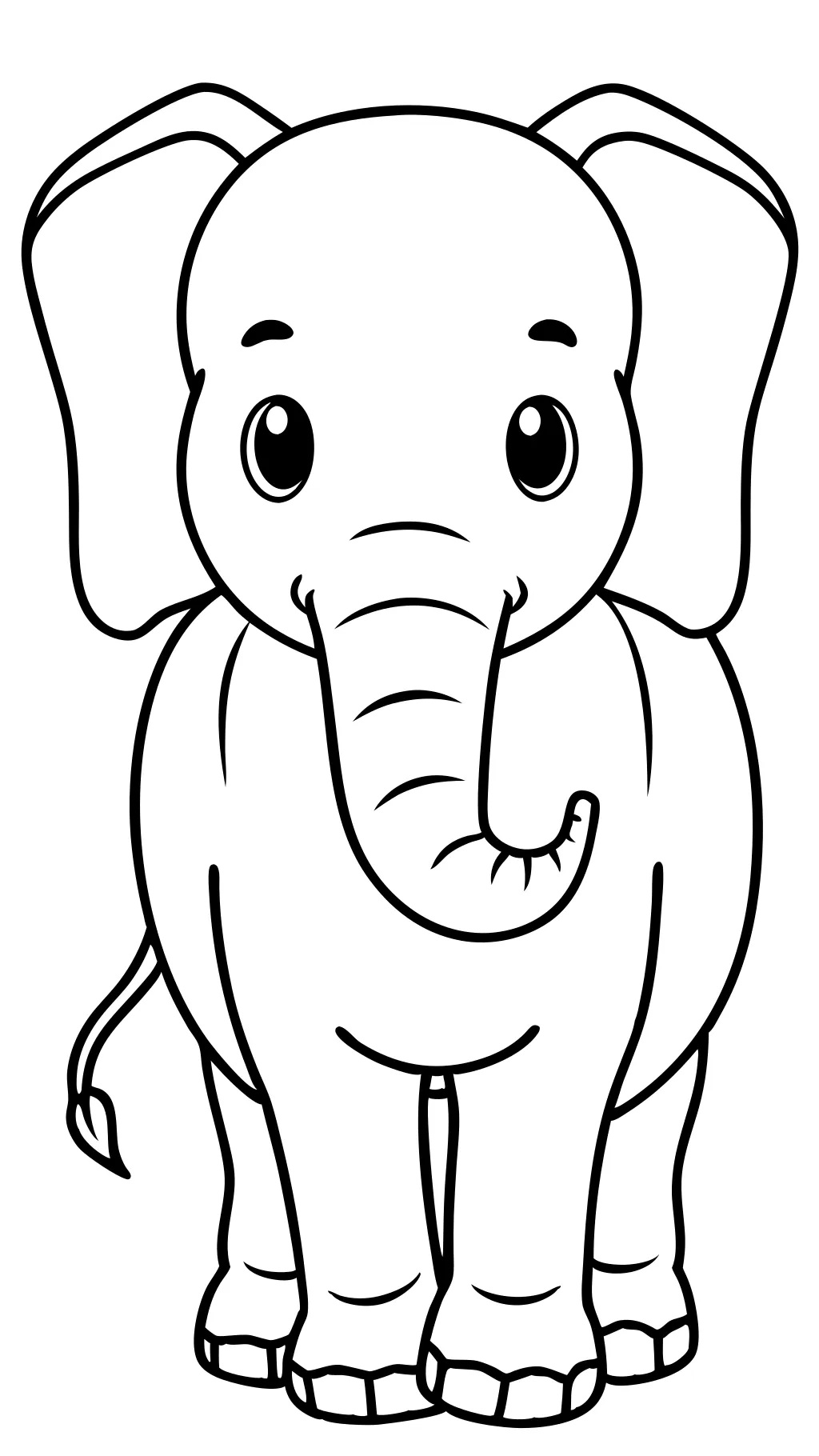 páginas para colorear de elefante imprimibles gratis